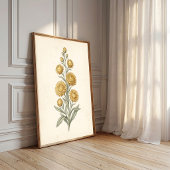 Botanischer Helichrysum Vintage-Kunstdruck Poster