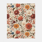 Botanischer Herbst Fleecedecke (Vorderseite)
