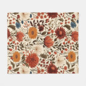 Botanischer Herbst Fleecedecke (Vorderseite (Horizontal))