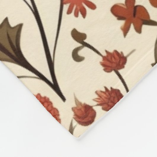 Botanischer Herbst Fleecedecke (Ecke)