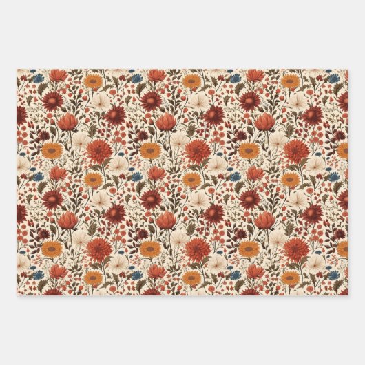 Botanischer Herbst Geschenkpapier Set (Vorderseite 3)