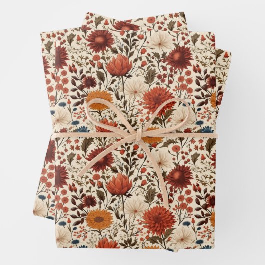 Botanischer Herbst Geschenkpapier Set (Beispiel)