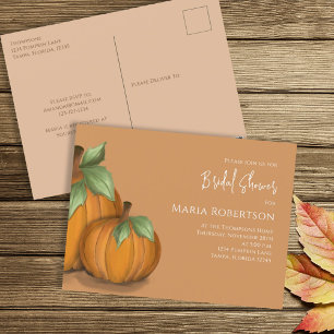 Botanischer Herbst-Kürbisse Brautparty Herbst Postkarte