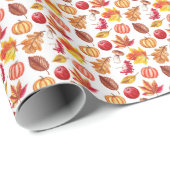 Botanischer Herbst Nahtlos: Blumenelegant. Geschenkpapier (Rolleneckpunkt)