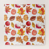 Botanischer Herbst Nahtlos: Blumenelegant. Puzzle (Horizontal)