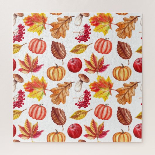 Botanischer Herbst Nahtlos: Blumenelegant. Puzzle (Vertikal)