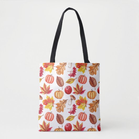 Botanischer Herbst Nahtlos: Blumenelegant. Tasche (Vorderseite)