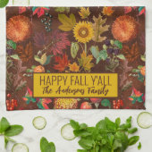 Botanischer Herbst personalisiert Geschirrtuch (Gefaltet)