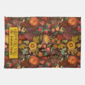 Botanischer Herbst personalisiert Geschirrtuch (Horizontal)