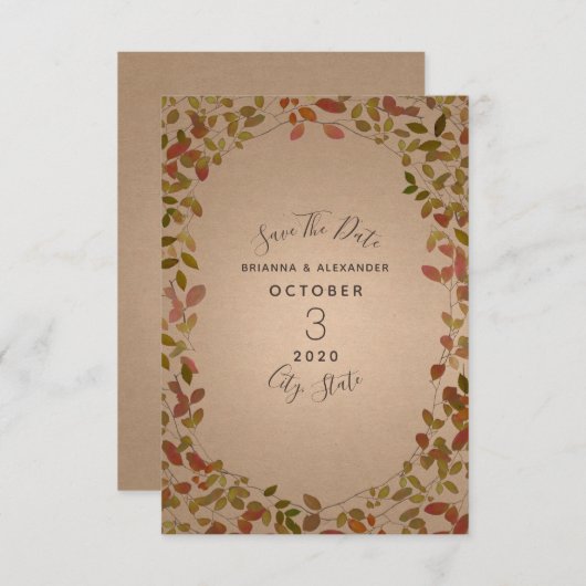 Botanischer Herbst Save the Date (Vorne/Hinten)
