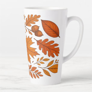 Botanischer Herbst - Vintage Herbstlaube Milchtasse