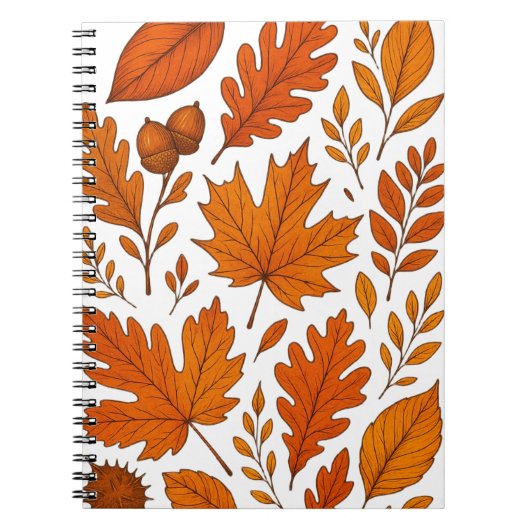 Botanischer Herbst - Vintage Herbstlaube Notizblock (Vorderseite)