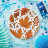 Botanischer Herbst - Vintage Herbstlaube Pappteller (Party)