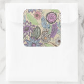 Botanischer Himmel Quadratischer Aufkleber (Tasche)