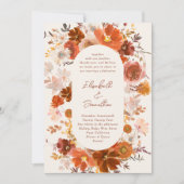 Botanischer Hochzeitsbogen aus Creme und Kupfer Einladung (Vorderseite)