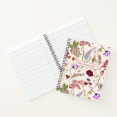 Botanischer Hochzeitsplaner für Holz Notizblock (Innenseite)