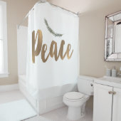 Botanischer Holiday Peace Branch Pine Rustikales G Duschvorhang (Beispiel)