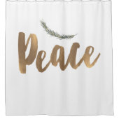 Botanischer Holiday Peace Branch Pine Rustikales G Duschvorhang (Vorderseite)