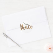 Botanischer Holiday Peace Branch Pine Rustikales G Runder Aufkleber (Umschlag)