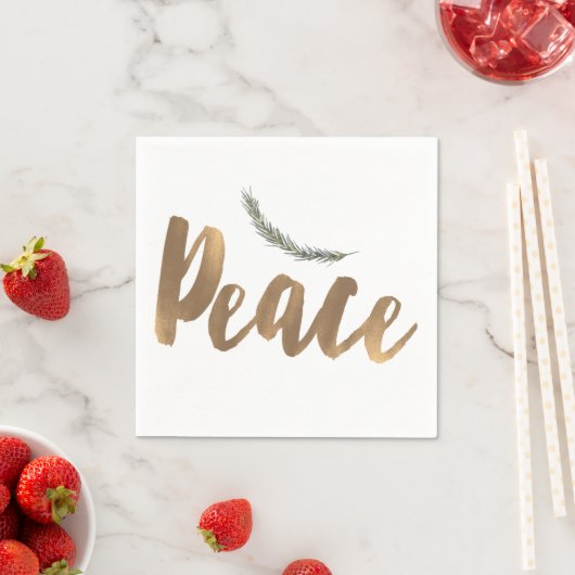 Botanischer Holiday Peace Branch Pine Rustikales G Serviette (Beispiel)