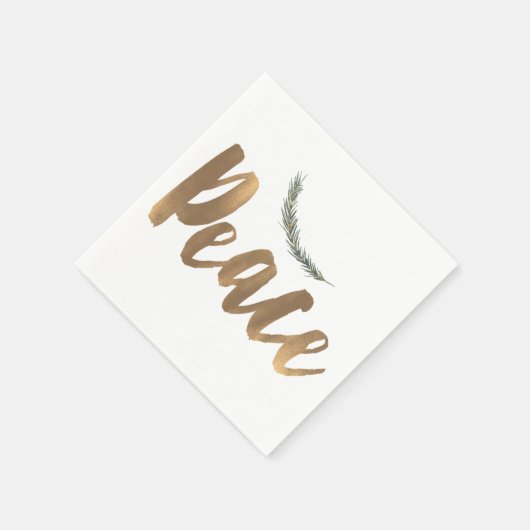 Botanischer Holiday Peace Branch Pine Rustikales G Serviette (Ecke)