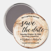 Botanischer Holzschnitt Save the Date rustikale Ho Magnet (Vorderseite/Rückseite)