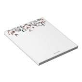 Botanischer Illustrierter moderner Personalisierte Notizblock (angewinkelt)