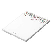 Botanischer Illustrierter moderner Personalisierte Notizblock (Rotiert)