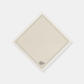 Botanischer Immergrüner Minimalist | Neutral Rusti Serviette (Ecke)