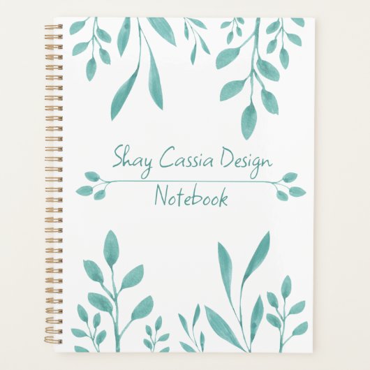 Botanischer Individuelle Name mit niedlicher Blatt Planer (Vorderseite)