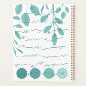Botanischer Individuelle Name mit niedlicher Blatt Planer (Rückseite)