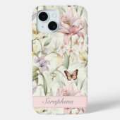 Botanischer Individuelle Name Spring Bouquet Paste Case-Mate iPhone Hülle (Rückseite)