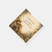 Botanischer Junge Western Boho Babyparty Serviette (Ecke)