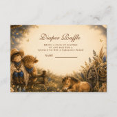 Botanischer Junge Western Boho Windel-Raffle Begleitkarte (Vorderseite)