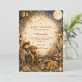 Botanischer Jungen Western Boho Babyshower Einladung (Stehend Vorderseite)