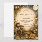 Botanischer Jungen Western Boho Babyshower Einladung (Vorne/Hinten)