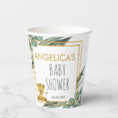 Botanischer Jungle Safari Löwendusche Pappbecher (Vorderseite)