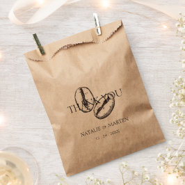 Botanischer Kaffeebär Elegantes Bohemisches Party Geschenktütchen