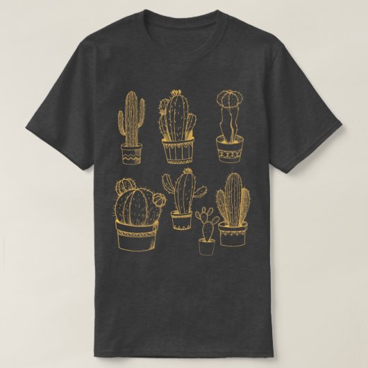 Botanischer Kakti T-Shirt (Design vorne)