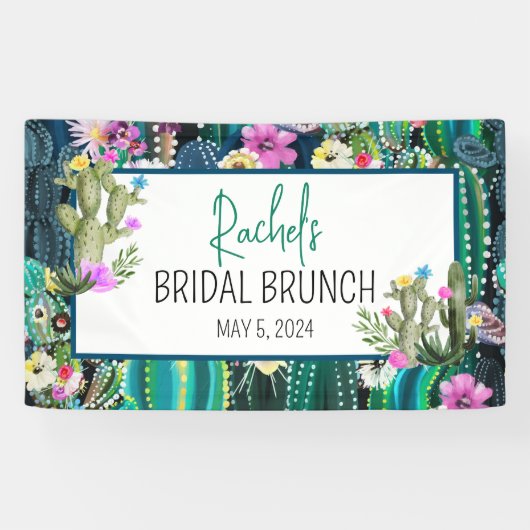 Botanischer Kaktus+Florals I Custom Banner (Horizontal)