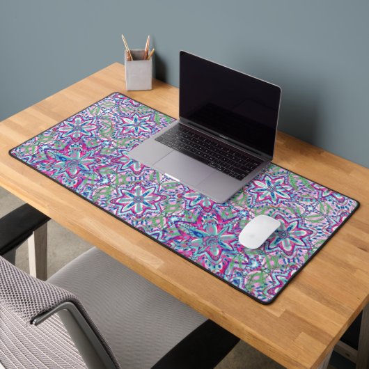 Botanischer Kaleido Bloom Schreibtischunterlage (Büro 2)