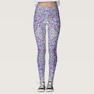Botanischer Kaleido-Blüten Leggings