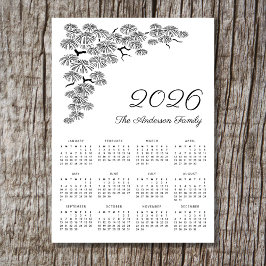 Botanischer Kalender 2026 Magnetkarte