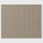 Botanischer Karo Geschenkpapier (Flach)