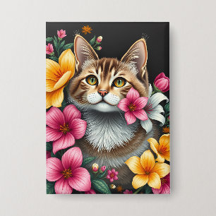 Botanischer Katzenhaven Button