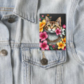 Botanischer Katzenhaven Button (Insitu)