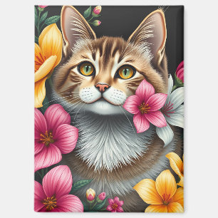 Botanischer Katzenhaven Magnet