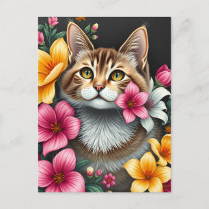 Botanischer Katzenhaven Postkarte