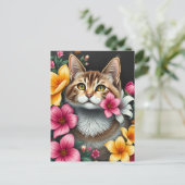 Botanischer Katzenhaven Postkarte (Stehend Vorderseite)