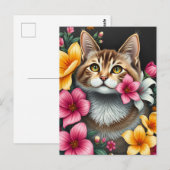 Botanischer Katzenhaven Postkarte (Vorne/Hinten)